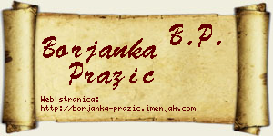 Borjanka Pražić vizit kartica